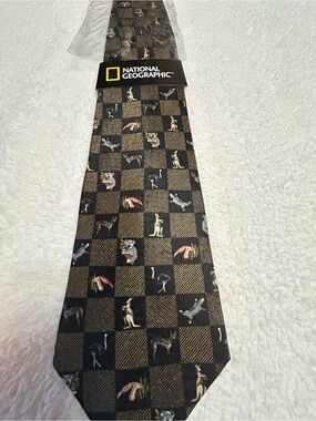 🎁3 for $30 - National Geographic Animal Silk Tie